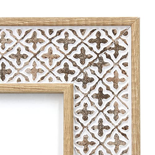 Boho 5x7 Picture Frame Moroccan Photo Frame Set of 2 - color: Boho Cross White, size: 5x7
