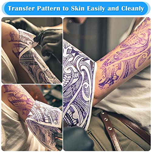 50 Sheets Tattoo Transfer Paper, Cridoz Tattoo Stencil Paper for Tattooing, Transfer Paper for Tattooing, A4 Size 8 1/4" x 11 3/4