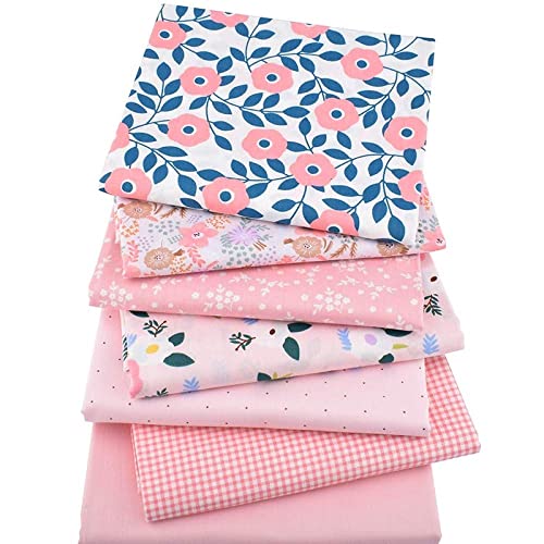 Aubliss 50pcs 100% Cotton Fabric Bundle 10" x 10" PreCut Fat Squares Sheets - color: Floral, size: 50PCS 10" x 10"