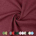 Linen Fabric | Natural Linen Cloth | Embroidery, Sewing | Soft, Breathable | 59" Wide | 50% Linen, 50% Rayon | Hemp, Jute, Needlework, Lining(1Y, Burgundy) - color: Burgundy, size: 1 Yard