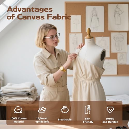 Canvas Fabric, Premium 10oz White Cotton Duck Canvas Fabric 62'' Wide for Arts & Crafts, Backings, Covers,5Yd (60 x 180 inchs) - color: White, size: 5Yd (60 x 180 inchs)
