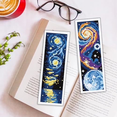 ORIGACH 6 Pack Universe Starry Night Cross Stitch Kit - style: Universe Starry Night
