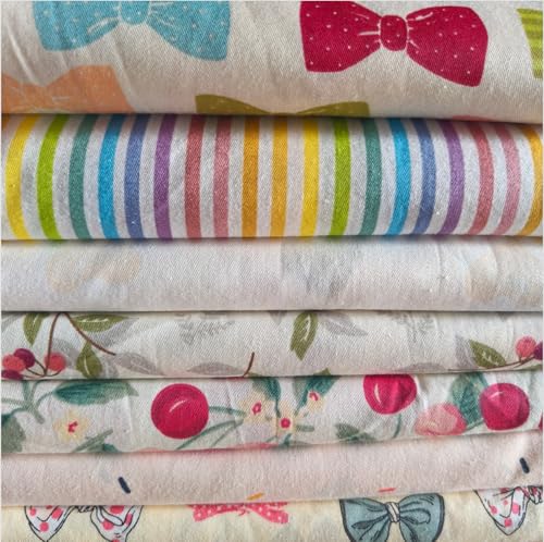 Cotton Fabric DIY Making Supplies Quilting Patchwork Fabric Fat Quarter Bundles DIY for Quilting Cotton Patchwork Cushions (Beige, 9.8" x 9.8") - color: 7pcs Beige, size: 9.8" x 9.8"