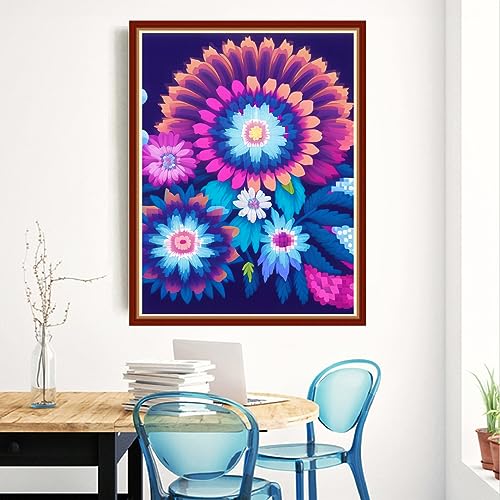Redxing Stamped Cross Stitch Kits Embroidery kit for Beginners Adults Full Range of Embroidery Patterns Starter Kits DIY Printed Cross Stitch Kits Needlepoint Kits 11CT-Magical Wreath 15.7x19.7 inch - color: Style 16