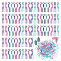 100 Pcs Sewing Bobbin Thread Holder, Keep Your Bobbin Threads Matched Up Plastic Bobbins Clips Sewing Machine Quilting Supplies Sewing Notions for Thread Spool Organizing Embroidery Quilting