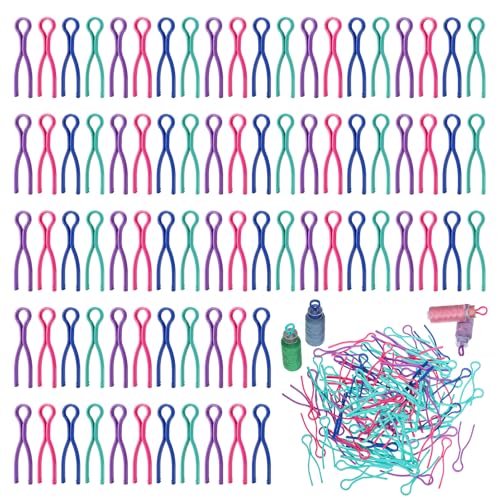 100 Pcs Sewing Bobbin Thread Holder, Keep Your Bobbin Threads Matched Up Plastic Bobbins Clips Sewing Machine Quilting Supplies Sewing Notions for Thread Spool Organizing Embroidery Quilting