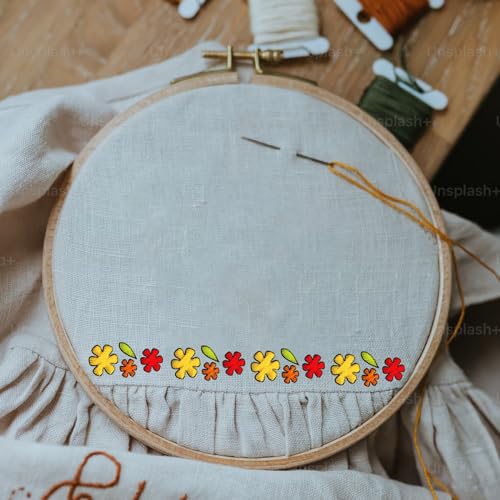 GLOBLELAND 4 Sheets Floral Lace Water Soluble Embroidery Pattern - color: Floral Lace