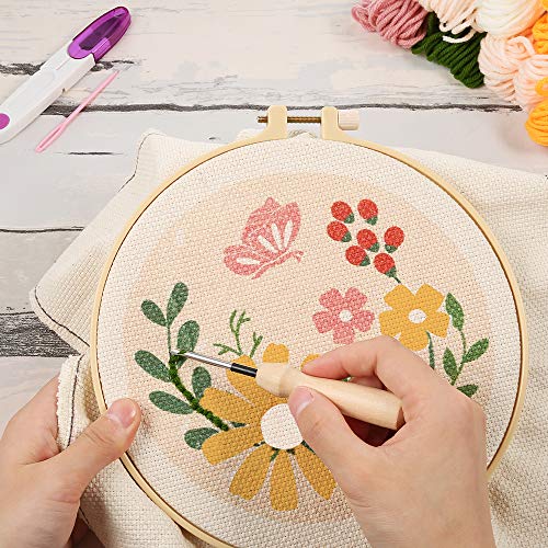 Pllieay Punch Needle Embroidery Starter Kits for Kids and Adults Beginners - size: 1 Style
