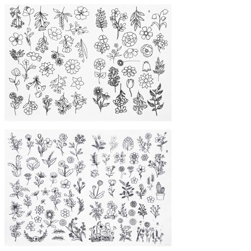 122 Pcs Embroidery Patterns Water Soluble Stick and Stitch Embroider Paper Wash Away Embroidery Stabilizers Tear Away Patterns Water Soluble Stabilizer for Hand Sewing Lover