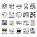 20Pcs Sarcastic Quotes DTF Transfers Ready to Press Iron on Decal - color: Sarcastic Quotes