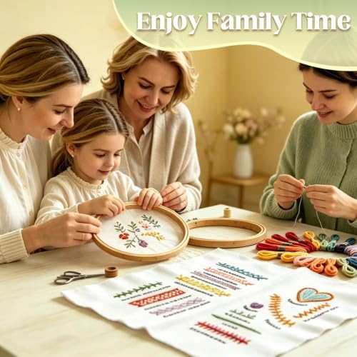 2026 Upgraded Embroidery Stitch Book & 132 Sewing Tools for Beginners