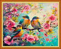Foxhool Stamped Cross Stitch Kits,11CT Printed Cross Stitch Pattern Full Embroidery Kits for Beginner Needlepoint Kits-Peach Blossom Bird 16x20 inch - color: Craftpatterns40