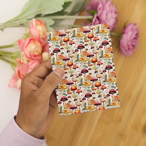 Mushroom Clay Transfer Paper - 6 Pcs, Transfer Paper for Polymer Clay, Spring pattern Polymer Clay Transfer Sheet for Jewelry Making (Water-soluble Transfer Papers) TPUS-1481