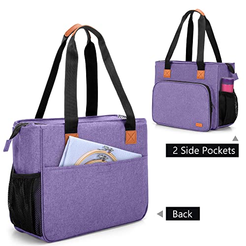 LUXJA Embroidery Project Carrying Bag, Purple - color: Purple