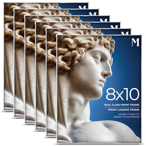 MANTELLO ESSENTIALS 8 x 10 Photo Frame Set, 8 x 10 White Picture Frames, Front Loading Picture Frames 8x10, Set of 6 - color: White, size: 8x10 - 6 Pack