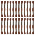HARFINGTON 24 Skeins Embroidery Floss 8m Each Egyptian Long Fiber Cotton Cross Stitch Thread 26S/2x6 for Embroidery Projects Bracelet, Brown - color: Brown