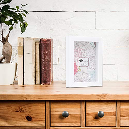 Lawrence Frames 785257 Shadow Box Frame, 5x7, White, 1 Count (Pack of 1) - color: White, size: 5 x 7 inches