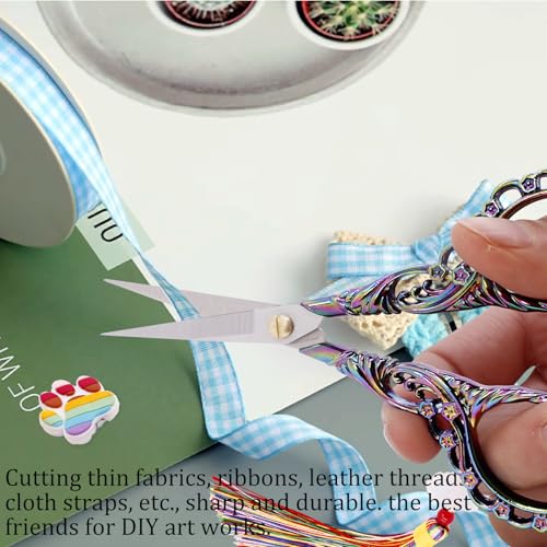Embroidery Scissors with Cover Stainless Steel，for Sewing Craft