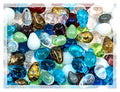 1.76oz (150+ Pieces) Teardrop Shaped Czech Glass Beads, Mixed Sizes (4-9mm), Mixed Color (50grams) - color: Mix - Drop Beads