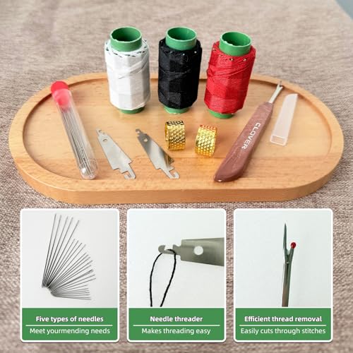 Narottl Stainless Steel Sewing Needles Large Eye Hand Sewing Kit, 37Pcs