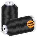 New brothread 2 Huge Spools Embroidery Machine Thread -Black - color: Black-900