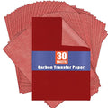 PSLER Red Carbon Paper for Tracing - 30Pcs Graphite Transfer Paper, A4 - color: red