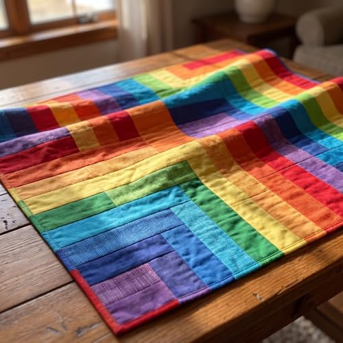 Tegeme 40 Pcs Rainbow Jelly Fabric Strips for Quilting and Sewing, 2.55" - color: Sandbeach Style
