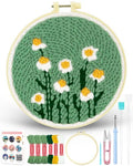 FIVEIZERO Punch Needle Kit for Beginners,Daisy Patterns Craft Kit - color: Daisy