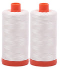 Aurifil Mako 50wt Thread 2 Large Spools: Chalk (2026x2) - color: 2-Pack - Chalk 2026