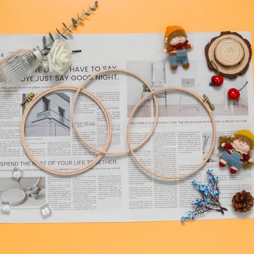 Mormchlots 2Pcs 7 Inch Wood Embroidery Hoops - size: 7 inch
