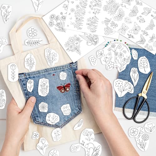 Water Soluble Embroidery Patterns, Stick and Stitch Paper for Sewing - style: butterfly 1307