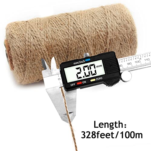 Anvin 984 Feet Cotton Twine Natural Jute Twine Packing Twines Bakers Twine Kraft Twine Wrapping Butchers Baking Arts and Crafts Gardening(Pack of 3, 10 Ply 2mm Thick) - color: Jute