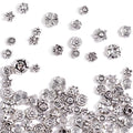 stino Silver Metal Spacer Beads for Jewelry Making, Heart Butterfly Flower Fish Beads for Bracelet Necklace Earrings,Jewelry Findings & Supplies, 50g (Flower (80pcs)) - color: Flower (80pcs)
