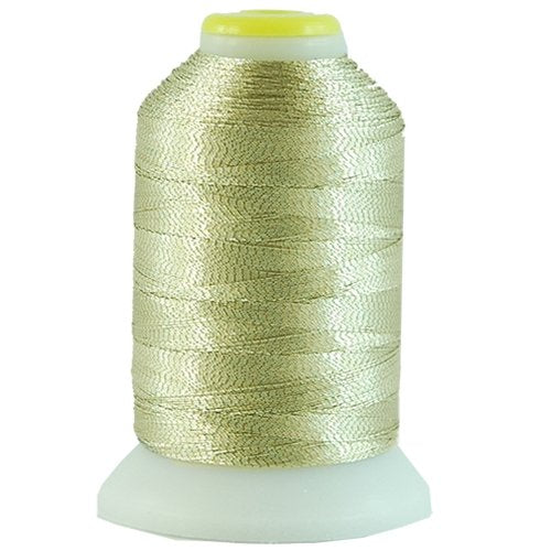 ThreadArt Metallic Embroidery Thread, 1000M, No. L4 - Light Gold - color: Light Gold