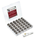 Mandala Crafts Silver Metal Class 15J Empty SA156 Bobbins for Sewing 36 PCs - color: Silver, size: Size A 36 Rolls
