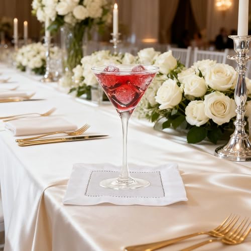 25pcs Linen Cocktail Napkins for Embroidery, Reusable Small Cotton Napkins - color: White