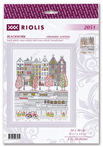RIOLIS 2051 City on Water Counted Cross Stitch Kit 9.5 x 11.75 in