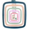 ZOCONE 5Pcs 5 Size Square Embroidery Hoops, ABS Plastic Embroidery Hoops Cross Stitch Hoops Embroidery Frames for Sewing, Needlework, Embroidery Projects (Size-3", 4.3", 6.5", 8.7", 11") - style: 5Pcs Size-3",4.3",6.5",8.7",11"