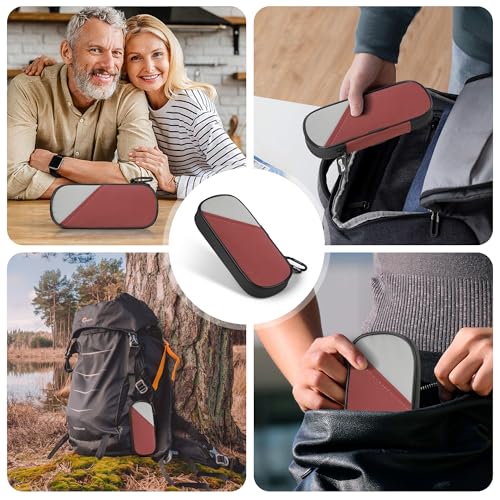 Gelozid Insulin Cooler Travel Case with 2 Reusable Ice Packs, Red & Gray - color: Red with Gray, size: Cooler Case