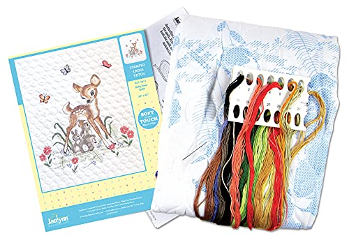Tobin Janlynn Stamped Quilt Cross Kit 34"X43" Baby Deer-Stitched in Floss, Multi (JL 021.1917)