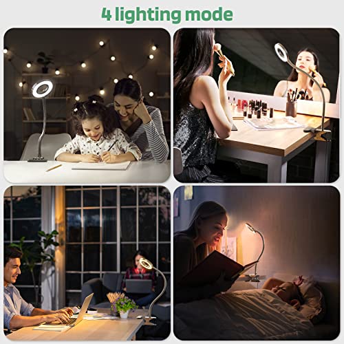 Glorious-LITE Clip on Light 36 LED Eye Caring Reading Light for Bed Silver - color: Silver