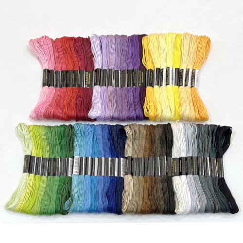 1 Pieces Cross Stitch Embroidery Floss,100% Eco-Cotton Cotton Premium Skeins, Ideal for Arts & Crafts(Grey Series 67975) - color: Grey Series 67975