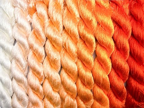 100% Mulberry Silk Embroidery Thread 9 Colors 110m Each (26) - color: 26