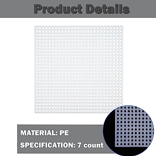 Allazone Plastic Mesh Canvas Sheets for Embroidery - 53 PCs, Square Mesh, Knit & Crochet Projects - color: 53 PCS - Square
