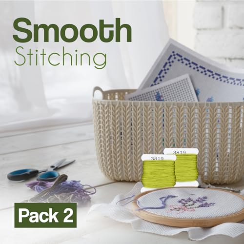 Embroidery Floss Kit and Refills - Cotton Threads - DMC Color Coding for Cross Stitch, String Crafts, Friendship Bracelets - color: 3819 Light Chartreuse