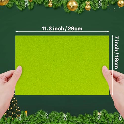 Jtnohx Felt for Crafts, 16 Pcs Felt Fabric, 7"×11.3" Stiff Felt Sheets, Craft Felt Square for Sewing (Lime Green) - color: Lime Green