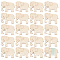 BENECREAT 20Pcs Wooden Animals Floss Bobbins, Elephant Shaped Cross Stitch Bobbin Embroidery Thread Cards Winding Plate for DIY Sewing Storage Tool, 2.3x1.8Inch - size: 2.3*1.8*0.13 Inch