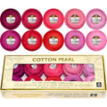 Double Mercerized Egyptian Long Staple Cotton Pearl Thread Ball 10 Grams Rainbow Color Embroidery Thread 10 Colors per Box for Crochet Hardanger Cross Stitch Hand Embroidery,red Series - color: red series