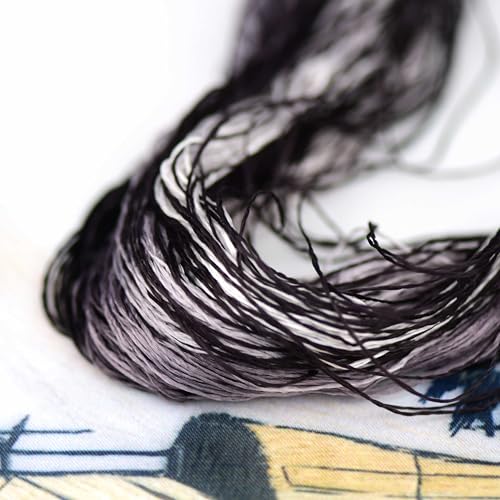 Natural 100% Silk Thread, Handmade Embroidery Thread Silk Floss 7 Colors 110m Each (14) - color: 14