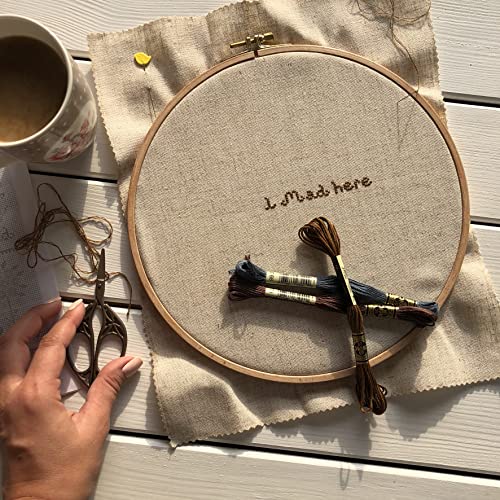 Nurge Premium Quality Beech Wood Embroidery Hoop, Cross Stitch Hoop with Gold Plated Adjustable Brass Screw for DIY Projects Ideal for Crafters,Beginners & Professionals - 5.12" Diameter & 0.31" Thick - size: 5.12" / 130mm Dia